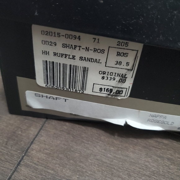 Bcbgmaxazria Shaft Rose Gold Ruffle sandal - Picture 7 of 7